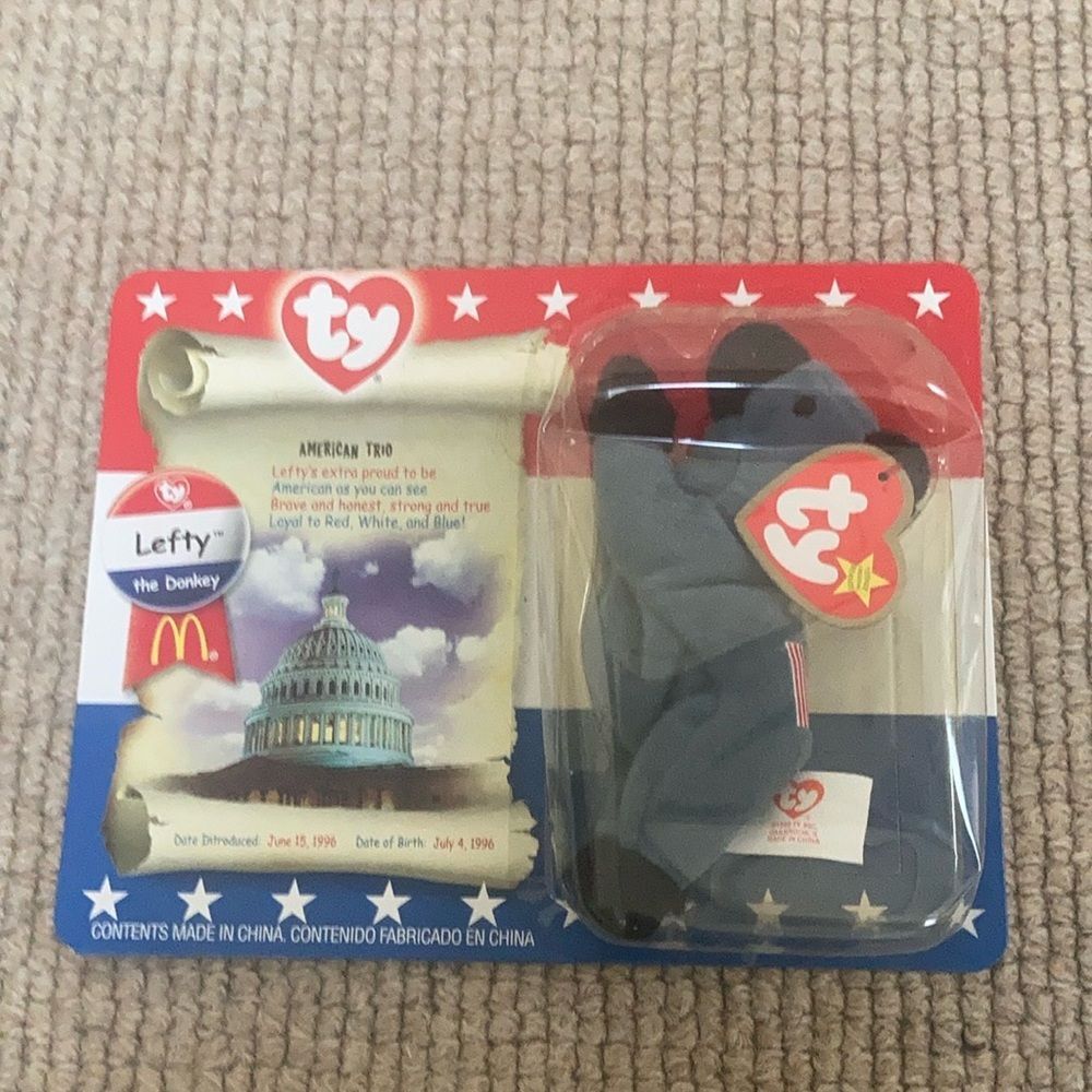 Lefty the Donkey Teenie Beanie Baby